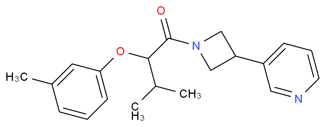 3-{1-[3-methyl-2-(3-methylphenoxy)butanoyl]-3-azetidinyl}pyridine_Molecular_structure_CAS_)