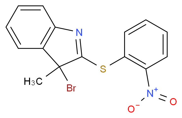 3-Bromo-3-methyl-2-(2-nitrophenylthio)-3H-indole_Molecular_structure_CAS_27933-36-4)