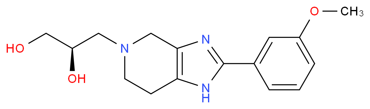 (2R)-3-[2-(3-methoxyphenyl)-1,4,6,7-tetrahydro-5H-imidazo[4,5-c]pyridin-5-yl]propane-1,2-diol_Molecular_structure_CAS_)