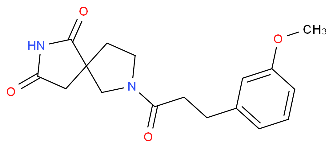 7-[3-(3-methoxyphenyl)propanoyl]-2,7-diazaspiro[4.4]nonane-1,3-dione_Molecular_structure_CAS_)
