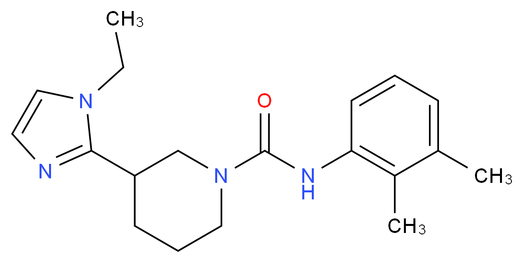N-(2,3-dimethylphenyl)-3-(1-ethyl-1H-imidazol-2-yl)-1-piperidinecarboxamide_Molecular_structure_CAS_)