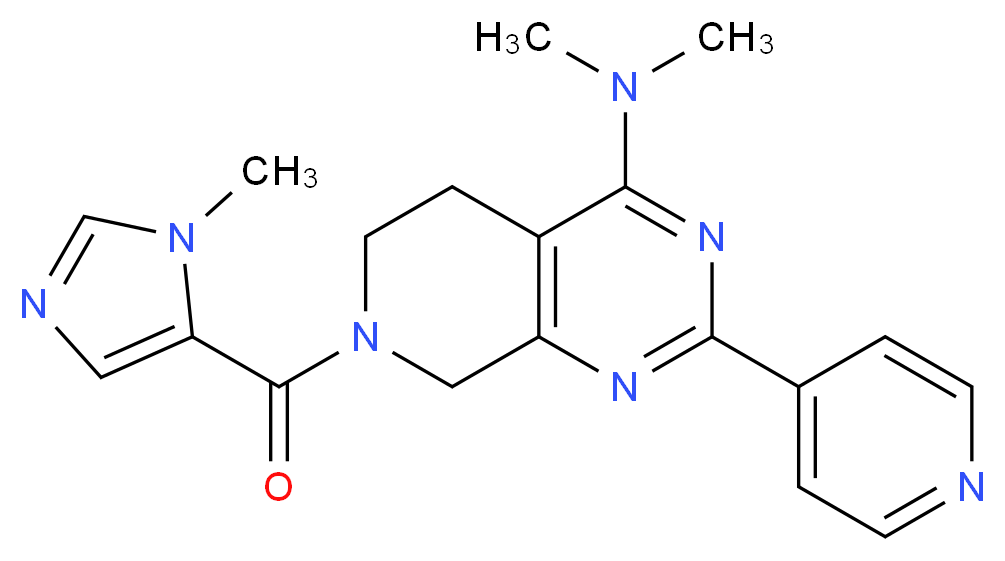 N,N-dimethyl-7-[(1-methyl-1H-imidazol-5-yl)carbonyl]-2-pyridin-4-yl-5,6,7,8-tetrahydropyrido[3,4-d]pyrimidin-4-amine_Molecular_structure_CAS_)