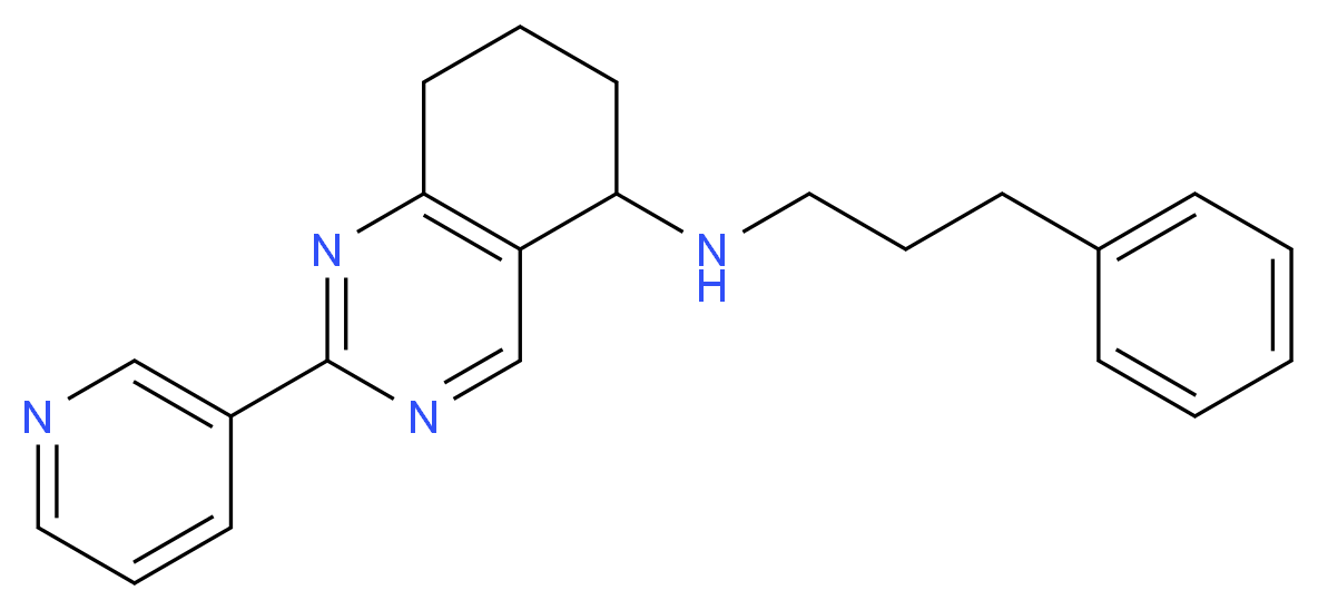 N-(3-phenylpropyl)-2-(3-pyridinyl)-5,6,7,8-tetrahydro-5-quinazolinamine_Molecular_structure_CAS_)