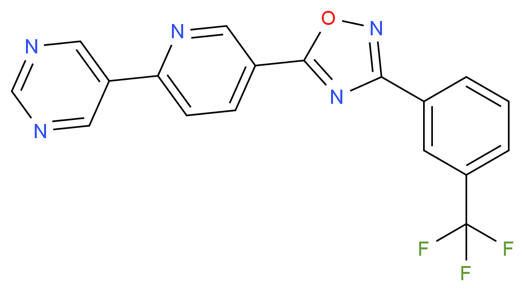 5-(5-{3-[3-(trifluoromethyl)phenyl]-1,2,4-oxadiazol-5-yl}pyridin-2-yl)pyrimidine_Molecular_structure_CAS_)