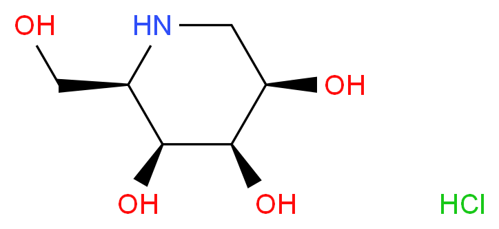 (2R,3S,4R,5S)-2-(Hydroxymethyl)piperidine-3,4,5-triol hydrochloride_Molecular_structure_CAS_75172-81-5)