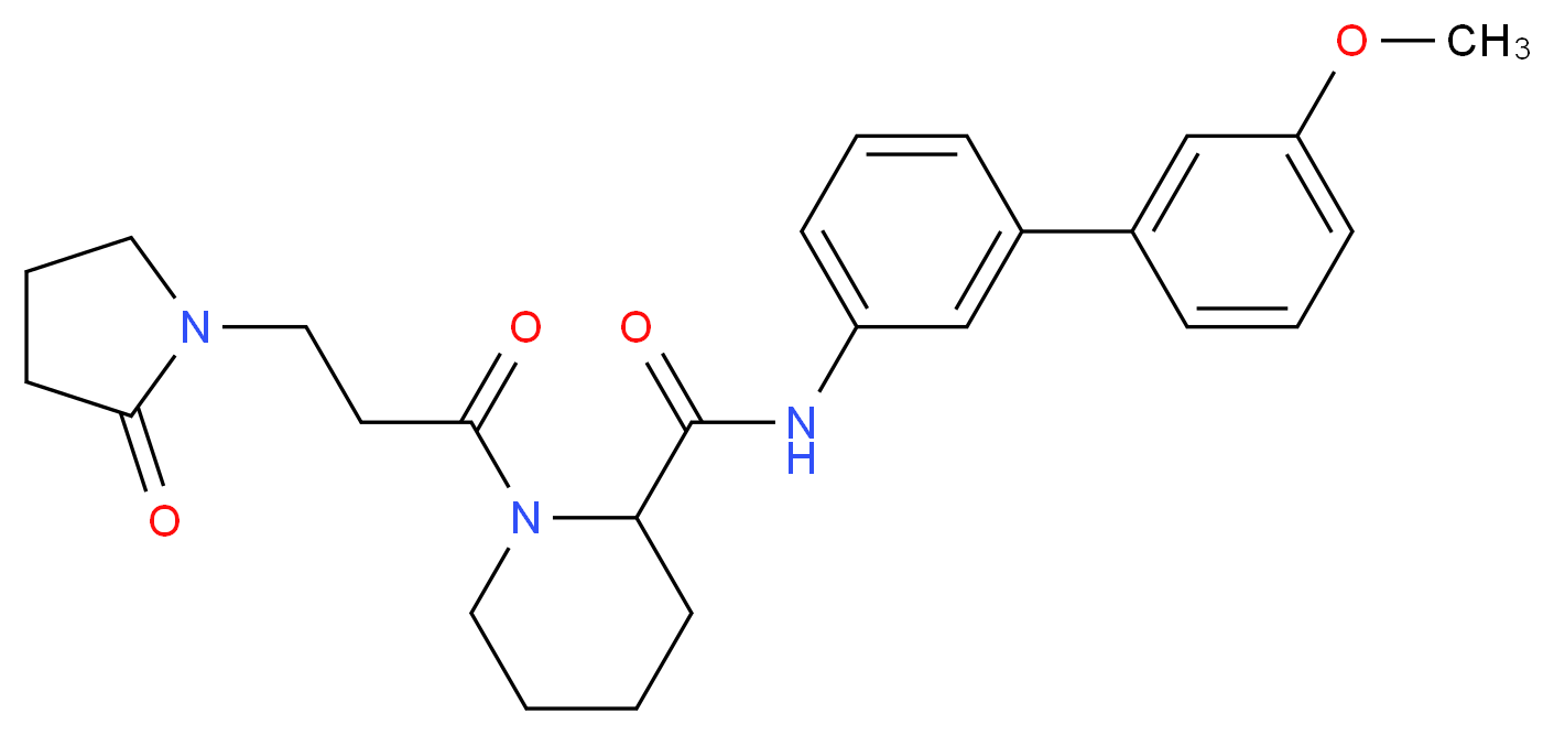 N-(3'-methoxy-3-biphenylyl)-1-[3-(2-oxo-1-pyrrolidinyl)propanoyl]-2-piperidinecarboxamide_Molecular_structure_CAS_)
