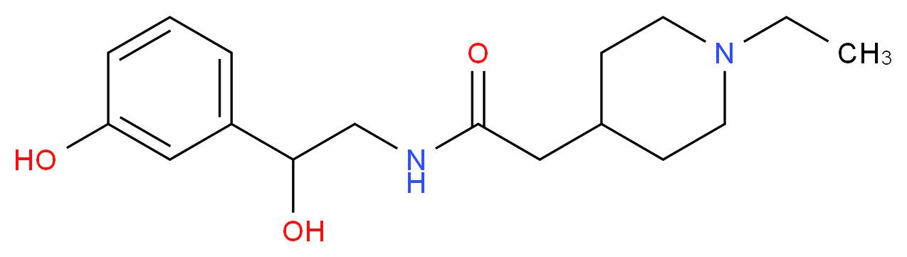 2-(1-ethylpiperidin-4-yl)-N-[2-hydroxy-2-(3-hydroxyphenyl)ethyl]acetamide_Molecular_structure_CAS_)