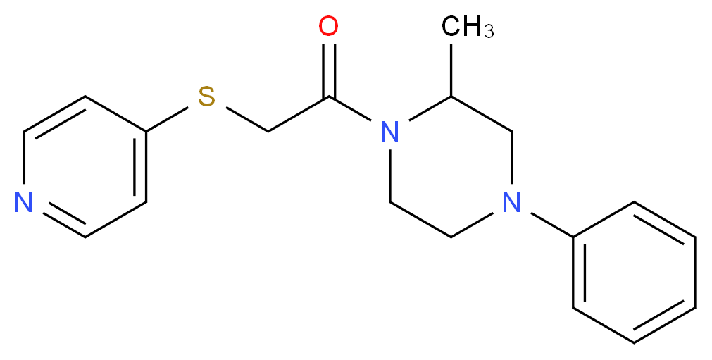 2-methyl-4-phenyl-1-[(pyridin-4-ylthio)acetyl]piperazine_Molecular_structure_CAS_)