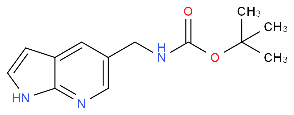 (1H-Pyrrolo[2,3-b]pyridin-5-ylmethyl)-carbamic acid tert-butyl ester_Molecular_structure_CAS_900514-09-2)
