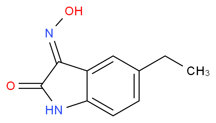 (3E)-5-Ethyl-1H-indole-2,3-dione 3-oxime_Molecular_structure_CAS_)
