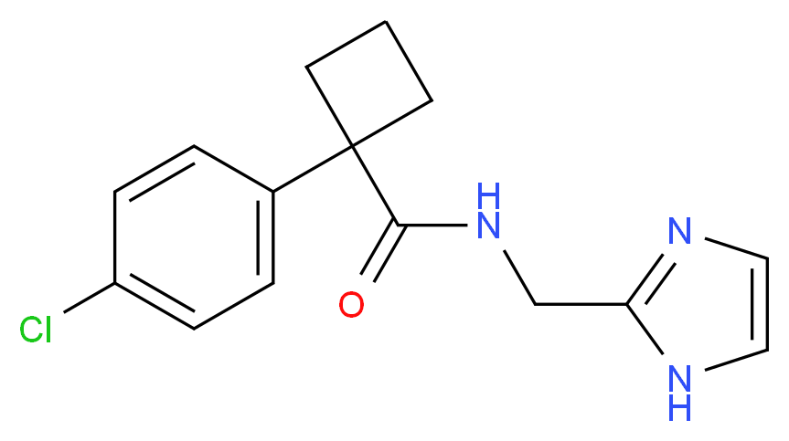1-(4-chlorophenyl)-N-(1H-imidazol-2-ylmethyl)cyclobutanecarboxamide_Molecular_structure_CAS_)