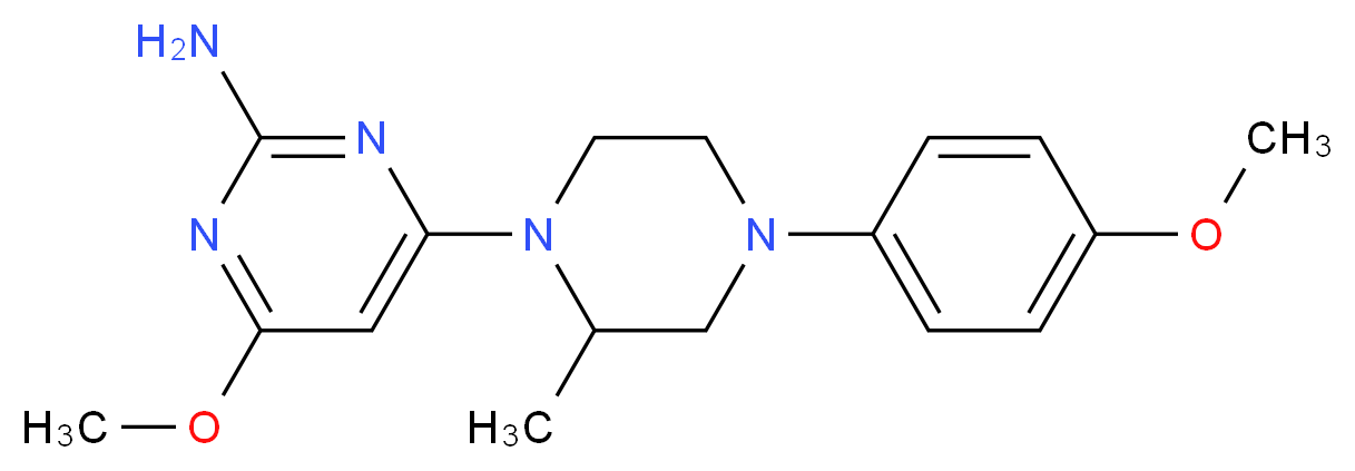 4-methoxy-6-[4-(4-methoxyphenyl)-2-methyl-1-piperazinyl]-2-pyrimidinamine_Molecular_structure_CAS_)
