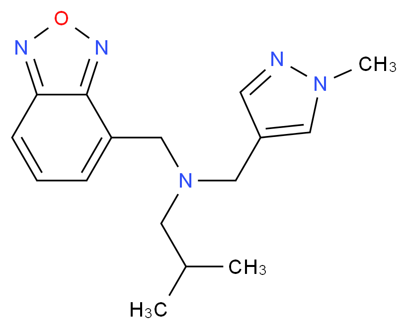(2,1,3-benzoxadiazol-4-ylmethyl)isobutyl[(1-methyl-1H-pyrazol-4-yl)methyl]amine_Molecular_structure_CAS_)