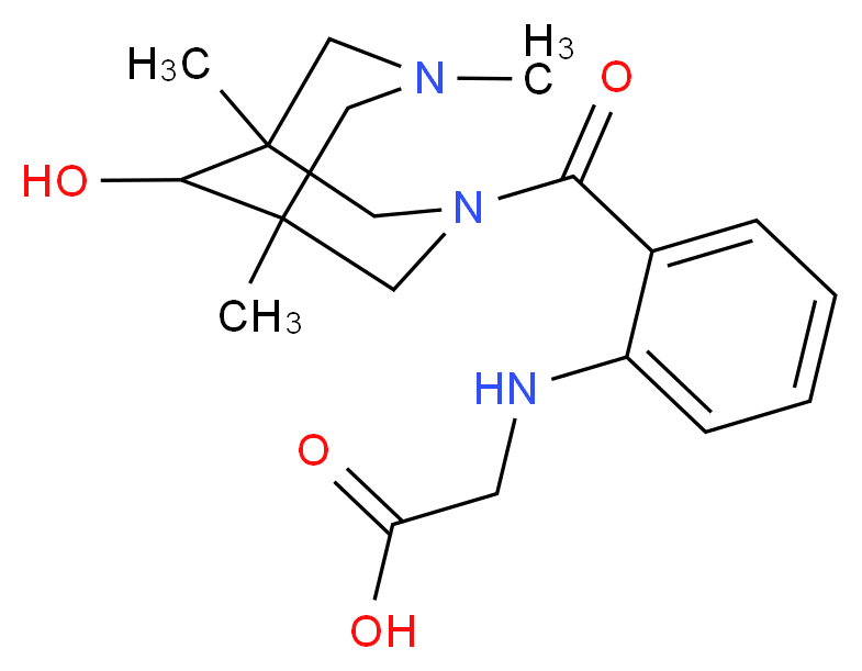 ({2-[(9-hydroxy-1,5,7-trimethyl-3,7-diazabicyclo[3.3.1]non-3-yl)carbonyl]phenyl}amino)acetic acid_Molecular_structure_CAS_)