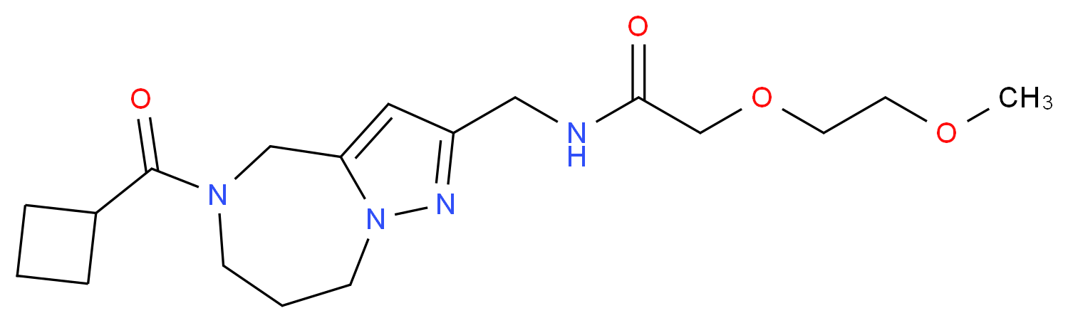 N-{[5-(cyclobutylcarbonyl)-5,6,7,8-tetrahydro-4H-pyrazolo[1,5-a][1,4]diazepin-2-yl]methyl}-2-(2-methoxyethoxy)acetamide_Molecular_structure_CAS_)