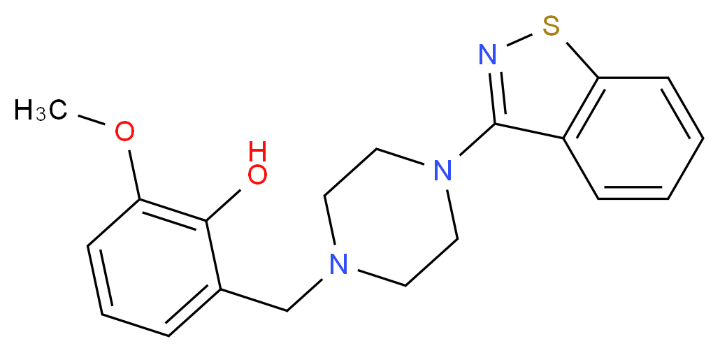 2-{[4-(1,2-benzisothiazol-3-yl)piperazin-1-yl]methyl}-6-methoxyphenol_Molecular_structure_CAS_)