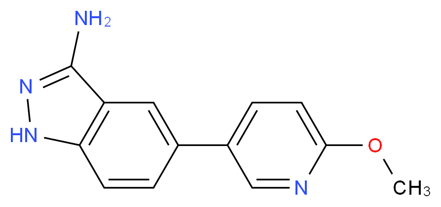 5-(6-methoxypyridin-3-yl)-1H-indazol-3-amine_Molecular_structure_CAS_)
