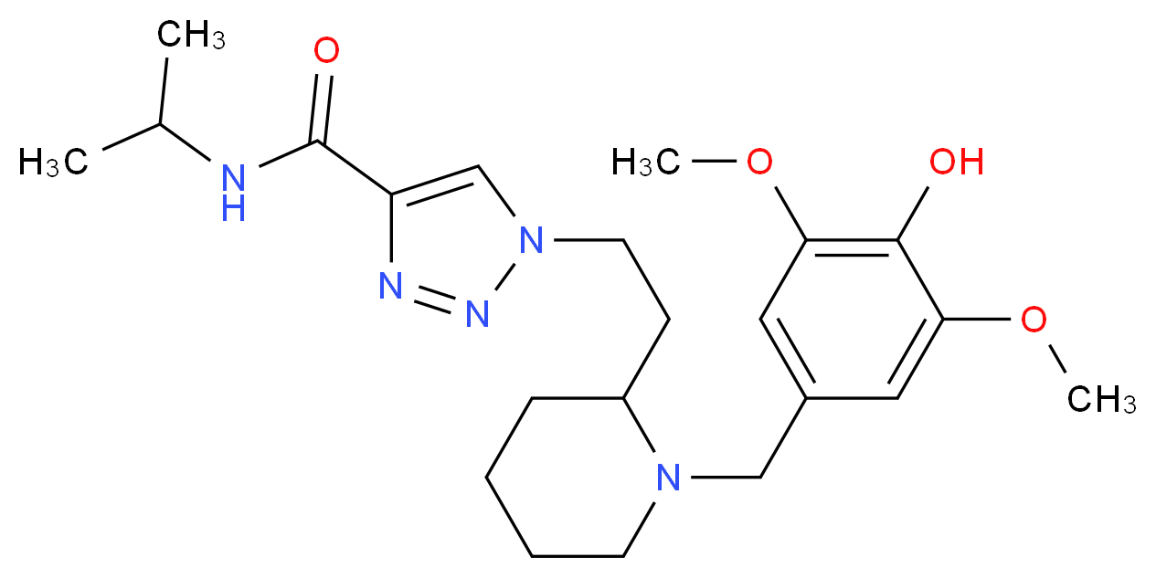 1-{2-[1-(4-hydroxy-3,5-dimethoxybenzyl)-2-piperidinyl]ethyl}-N-isopropyl-1H-1,2,3-triazole-4-carboxamide_Molecular_structure_CAS_)