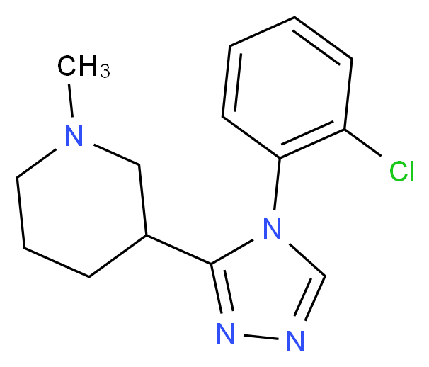 3-[4-(2-chlorophenyl)-4H-1,2,4-triazol-3-yl]-1-methylpiperidine_Molecular_structure_CAS_)