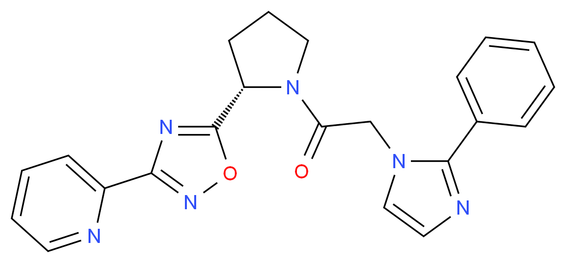 2-(5-{(2S)-1-[(2-phenyl-1H-imidazol-1-yl)acetyl]-2-pyrrolidinyl}-1,2,4-oxadiazol-3-yl)pyridine_Molecular_structure_CAS_)