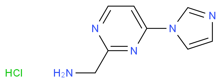 (4-(1H-imidazol-1-yl)pyrimidin-2-yl)methanamine hydrochloride_Molecular_structure_CAS_1196147-16-6)