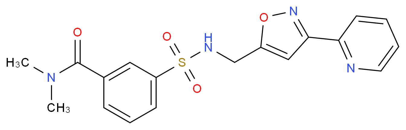 N,N-dimethyl-3-({[(3-pyridin-2-ylisoxazol-5-yl)methyl]amino}sulfonyl)benzamide_Molecular_structure_CAS_)