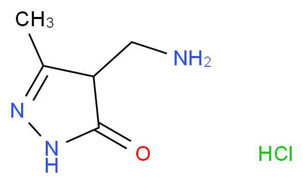 4-(Aminomethyl)-5-methyl-2,4-dihydro-3H-pyrazol-3-one hydrochloride_Molecular_structure_CAS_)