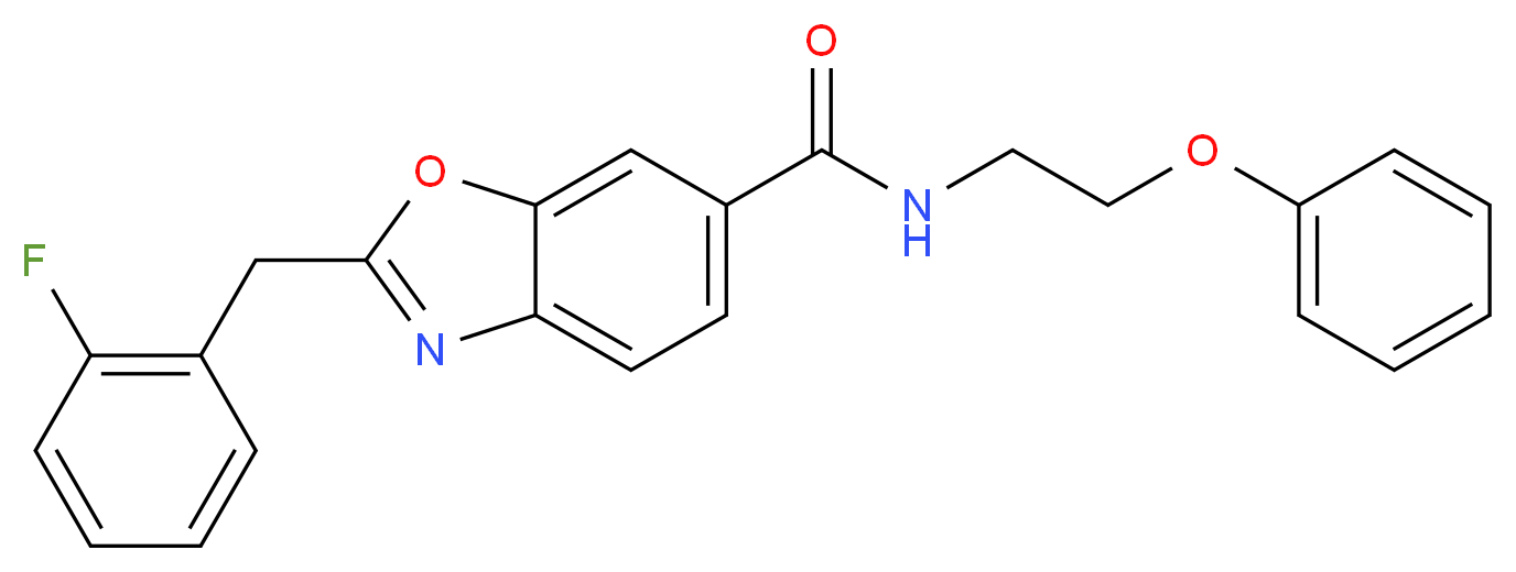 2-(2-fluorobenzyl)-N-(2-phenoxyethyl)-1,3-benzoxazole-6-carboxamide_Molecular_structure_CAS_)