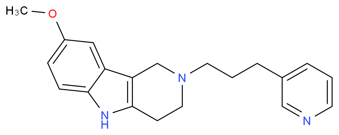 8-methoxy-2-[3-(3-pyridinyl)propyl]-2,3,4,5-tetrahydro-1H-pyrido[4,3-b]indole_Molecular_structure_CAS_)