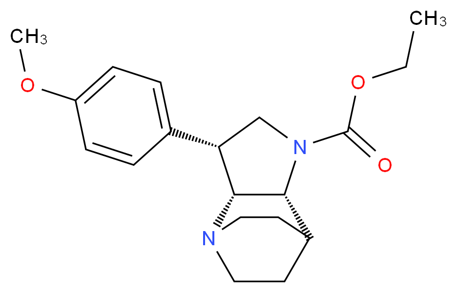 ethyl (3R*,3aR*,7aR*)-3-(4-methoxyphenyl)hexahydro-4,7-ethanopyrrolo[3,2-b]pyridine-1(2H)-carboxylate_Molecular_structure_CAS_)