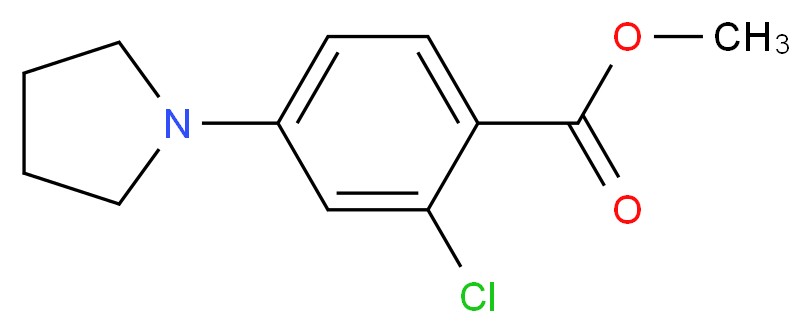 Methyl 2-chloro-4-(1-pyrrolidinyl)-benzenecarboxylate_Molecular_structure_CAS_)