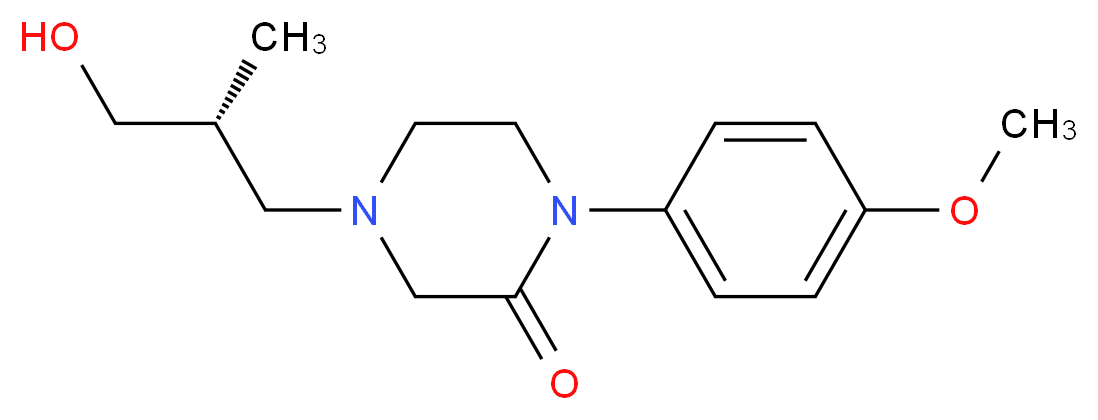 4-[(2R)-3-hydroxy-2-methylpropyl]-1-(4-methoxyphenyl)-2-piperazinone_Molecular_structure_CAS_)