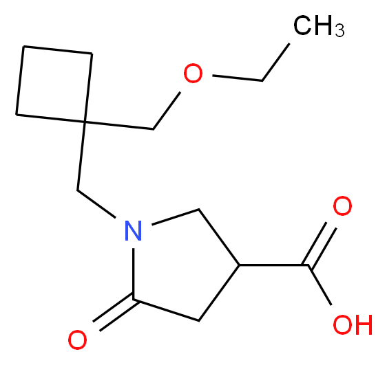1-{[1-(ethoxymethyl)cyclobutyl]methyl}-5-oxopyrrolidine-3-carboxylic acid_Molecular_structure_CAS_)