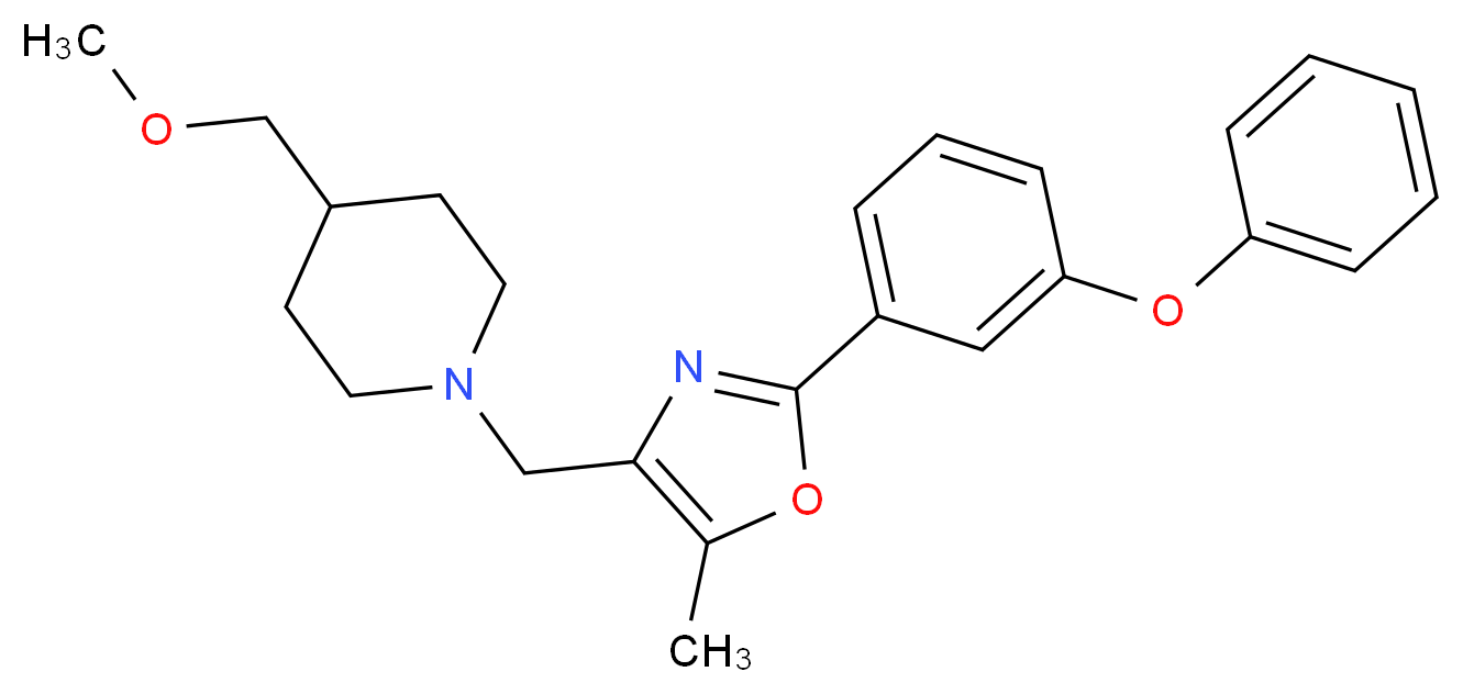 4-(methoxymethyl)-1-{[5-methyl-2-(3-phenoxyphenyl)-1,3-oxazol-4-yl]methyl}piperidine_Molecular_structure_CAS_)
