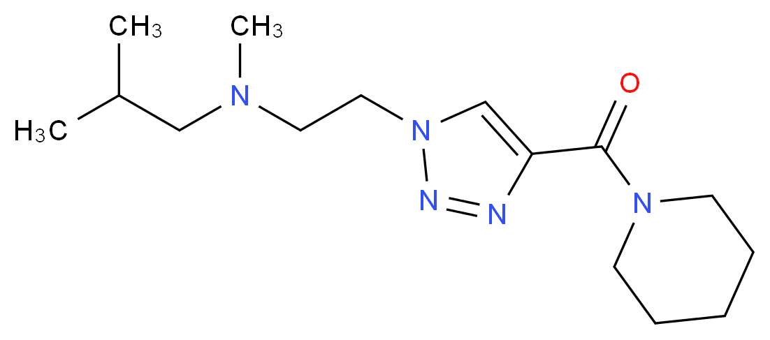 N,2-dimethyl-N-{2-[4-(1-piperidinylcarbonyl)-1H-1,2,3-triazol-1-yl]ethyl}-1-propanamine_Molecular_structure_CAS_)