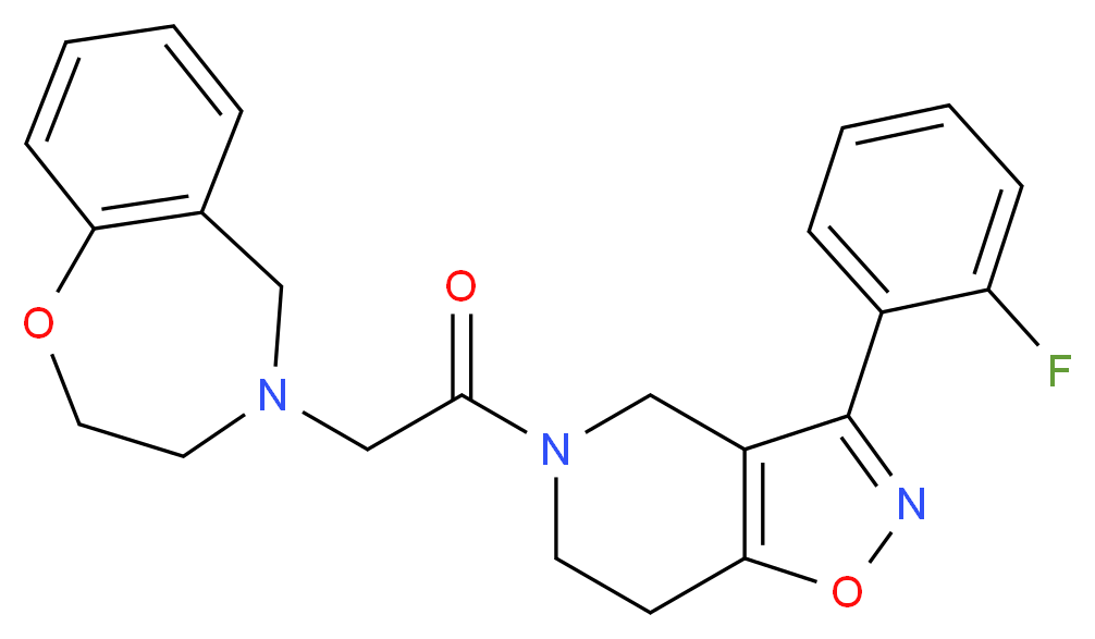 4-{2-[3-(2-fluorophenyl)-6,7-dihydroisoxazolo[4,5-c]pyridin-5(4H)-yl]-2-oxoethyl}-2,3,4,5-tetrahydro-1,4-benzoxazepine_Molecular_structure_CAS_)