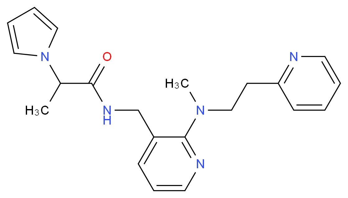 N-({2-[methyl(2-pyridin-2-ylethyl)amino]pyridin-3-yl}methyl)-2-(1H-pyrrol-1-yl)propanamide_Molecular_structure_CAS_)