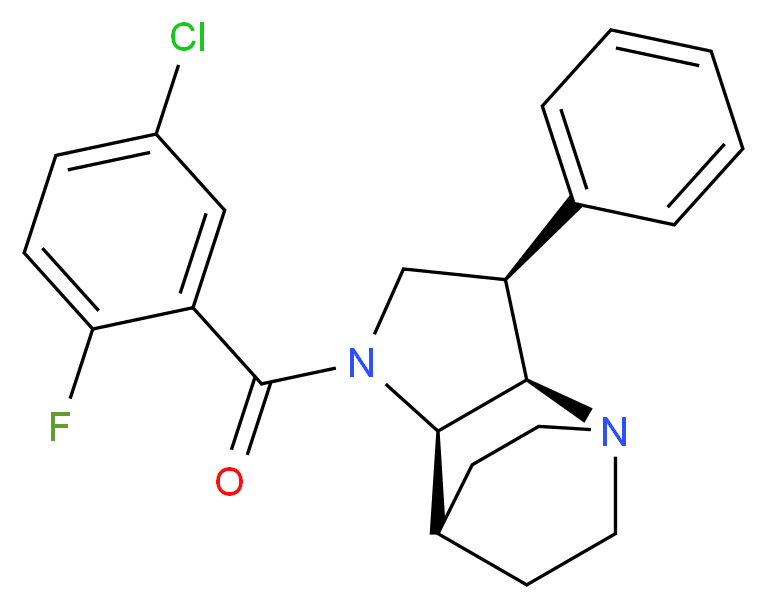 (3R*,3aR*,7aR*)-1-(5-chloro-2-fluorobenzoyl)-3-phenyloctahydro-4,7-ethanopyrrolo[3,2-b]pyridine_Molecular_structure_CAS_)