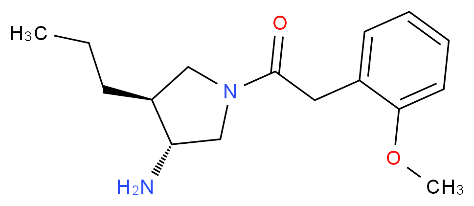 (3R*,4S*)-1-[(2-methoxyphenyl)acetyl]-4-propyl-3-pyrrolidinamine_Molecular_structure_CAS_)