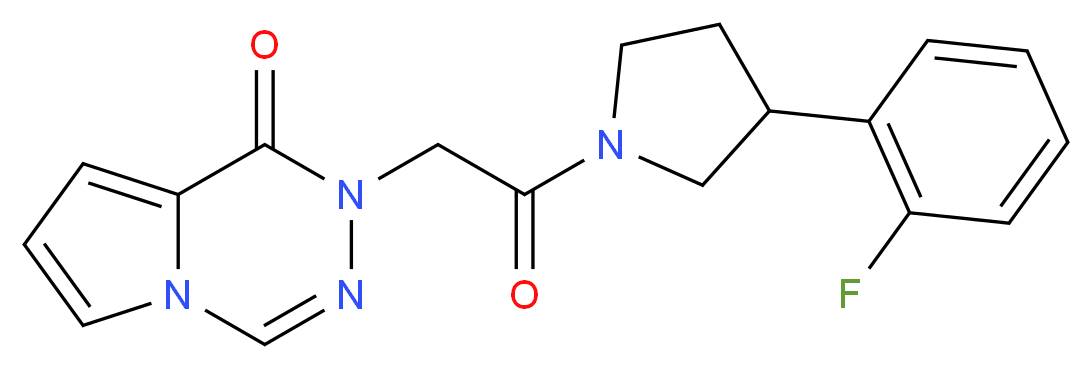2-{2-[3-(2-fluorophenyl)pyrrolidin-1-yl]-2-oxoethyl}pyrrolo[1,2-d][1,2,4]triazin-1(2H)-one_Molecular_structure_CAS_)