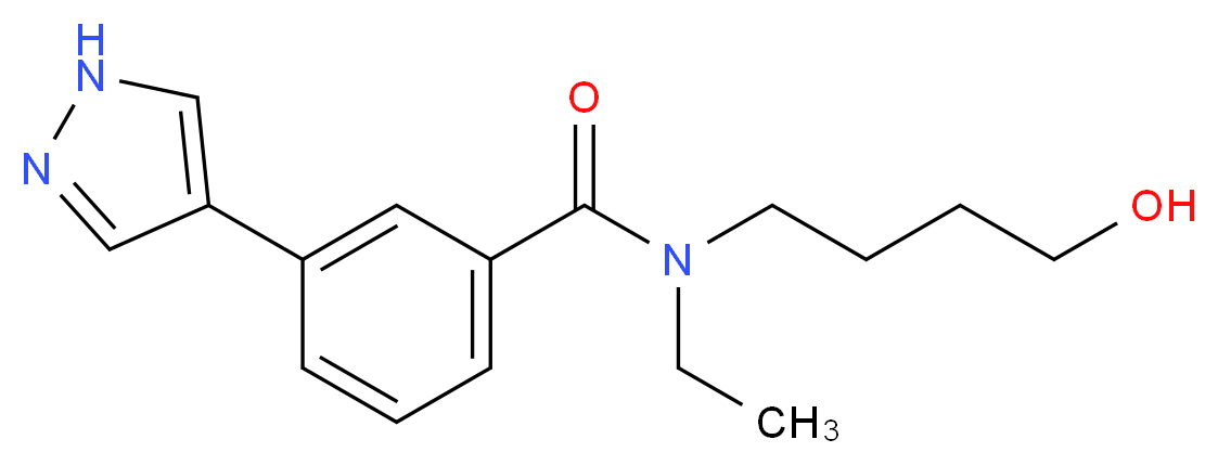 N-ethyl-N-(4-hydroxybutyl)-3-(1H-pyrazol-4-yl)benzamide_Molecular_structure_CAS_)