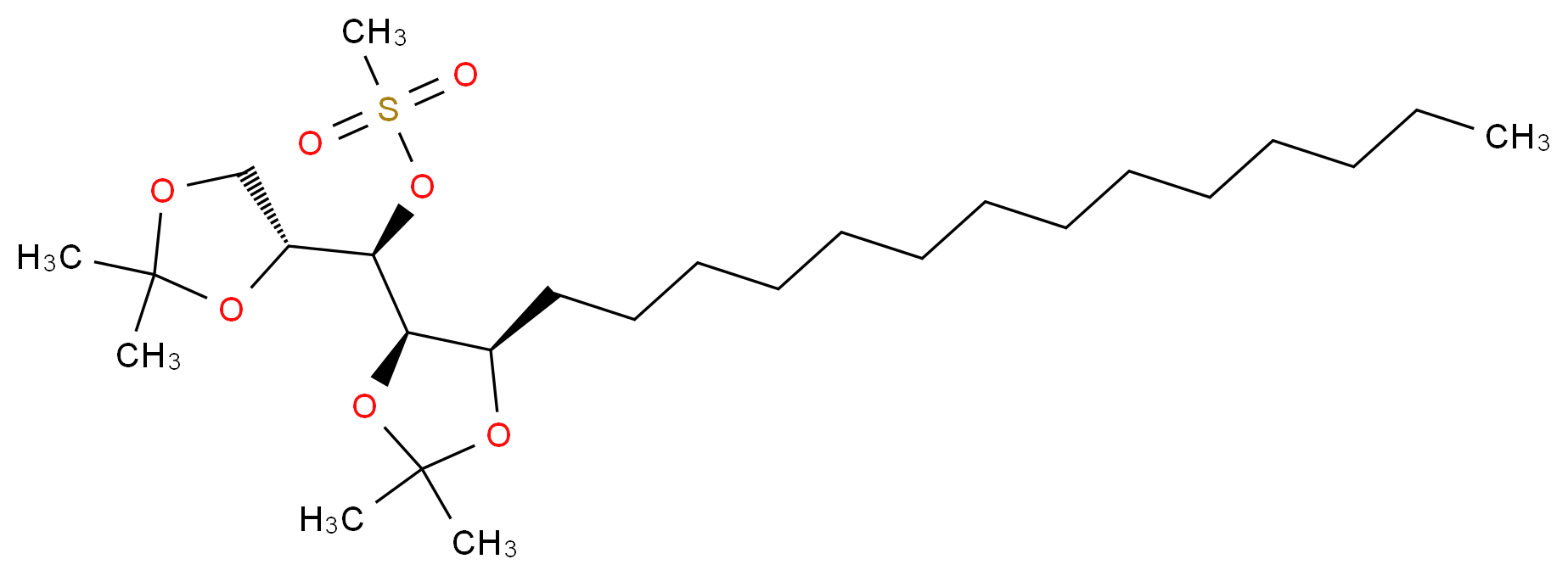 (2R,3R,4R,5R)-1,2:4,5-Di-O-isopropylidene-3-nonadecanol Methanesulfonate _Molecular_structure_CAS_570414-09-4)