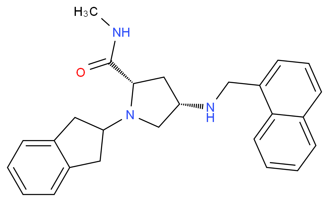 (4S)-1-(2,3-dihydro-1H-inden-2-yl)-N-methyl-4-[(1-naphthylmethyl)amino]-L-prolinamide_Molecular_structure_CAS_)