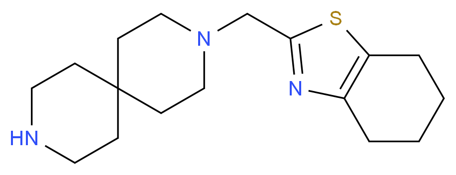 3-(4,5,6,7-tetrahydro-1,3-benzothiazol-2-ylmethyl)-3,9-diazaspiro[5.5]undecane_Molecular_structure_CAS_)