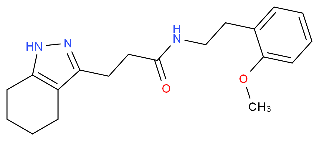 N-[2-(2-methoxyphenyl)ethyl]-3-(4,5,6,7-tetrahydro-1H-indazol-3-yl)propanamide_Molecular_structure_CAS_)