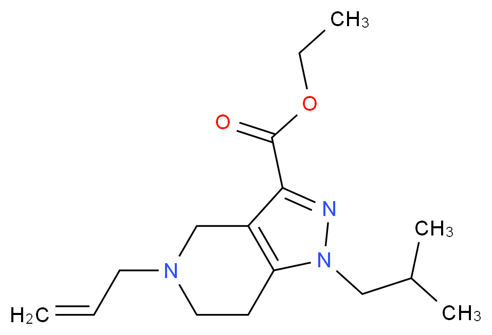 ethyl 5-allyl-1-isobutyl-4,5,6,7-tetrahydro-1H-pyrazolo[4,3-c]pyridine-3-carboxylate_Molecular_structure_CAS_)