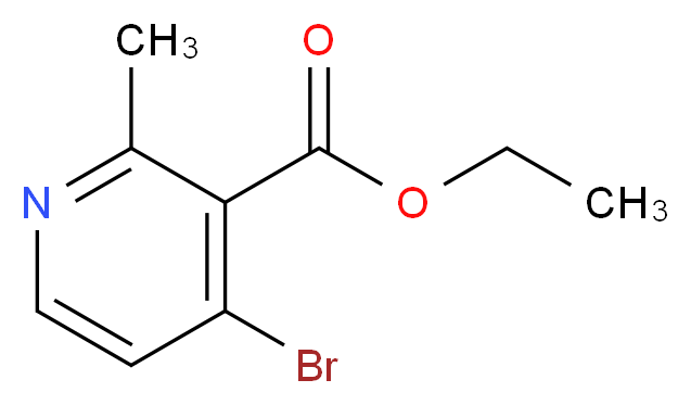 3-Pyridinecarboxylic acid, 4-bromo-2-methyl-, ethyl ester_Molecular_structure_CAS_1256818-41-3)