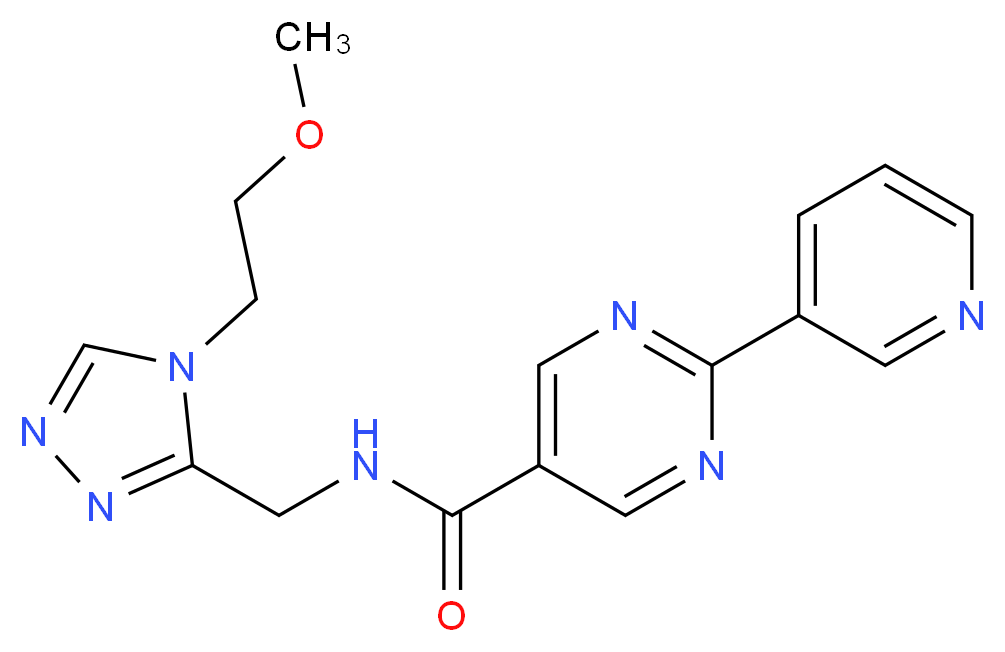 N-{[4-(2-methoxyethyl)-4H-1,2,4-triazol-3-yl]methyl}-2-(3-pyridinyl)-5-pyrimidinecarboxamide_Molecular_structure_CAS_)
