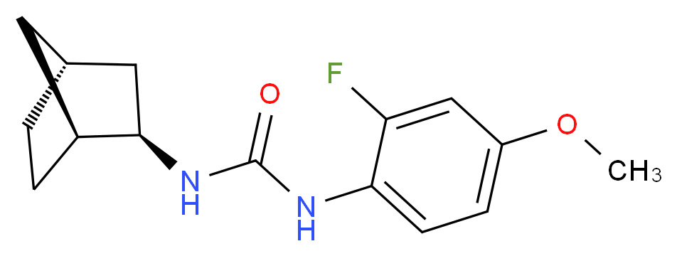 N-[(1S*,2R*,4R*)-bicyclo[2.2.1]hept-2-yl]-N'-(2-fluoro-4-methoxyphenyl)urea_Molecular_structure_CAS_)