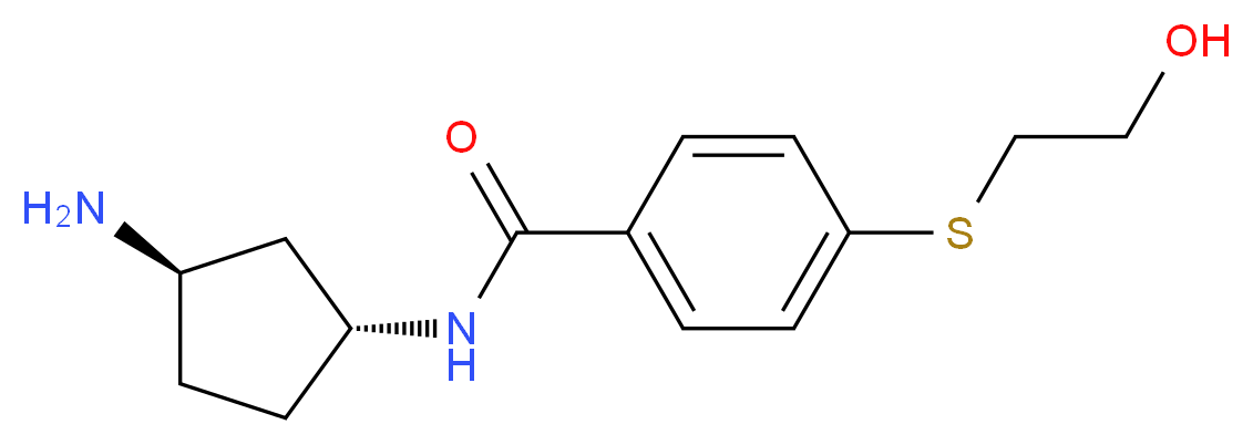 N-[(1R*,3R*)-3-aminocyclopentyl]-4-[(2-hydroxyethyl)thio]benzamide_Molecular_structure_CAS_)